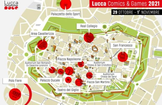 Mappa Lucca Comics & Games 2021